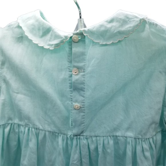 Vintage Baby Toddler Doll Child Pageant Green Dress Tiny Tots Smocked Buttons Bo - Picture 10 of 10